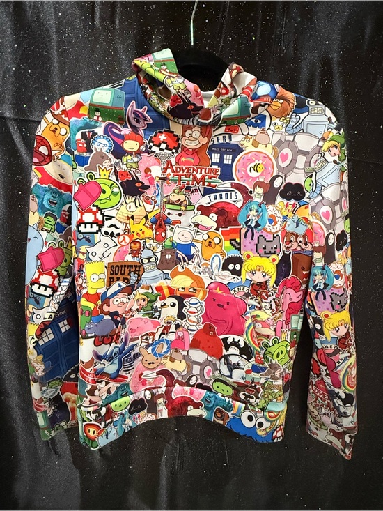 Other - Kids size small cartoon collage hoodie- adventure time, anime, pop culture